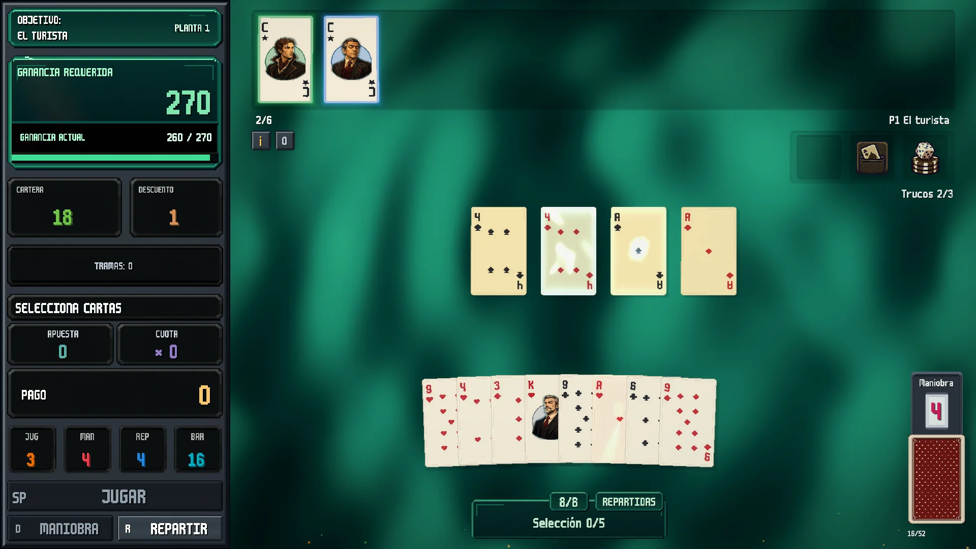 Diez manos clásicas puntúan Apuesta × Cuota. Lleva el botín por encima del objetivo antes de quedarte sin jugadas.